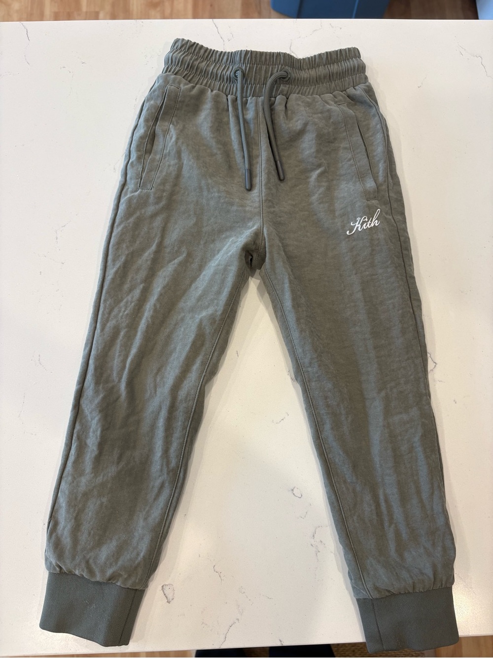 Kith Kids Olive-Gray Drawstring Joggers